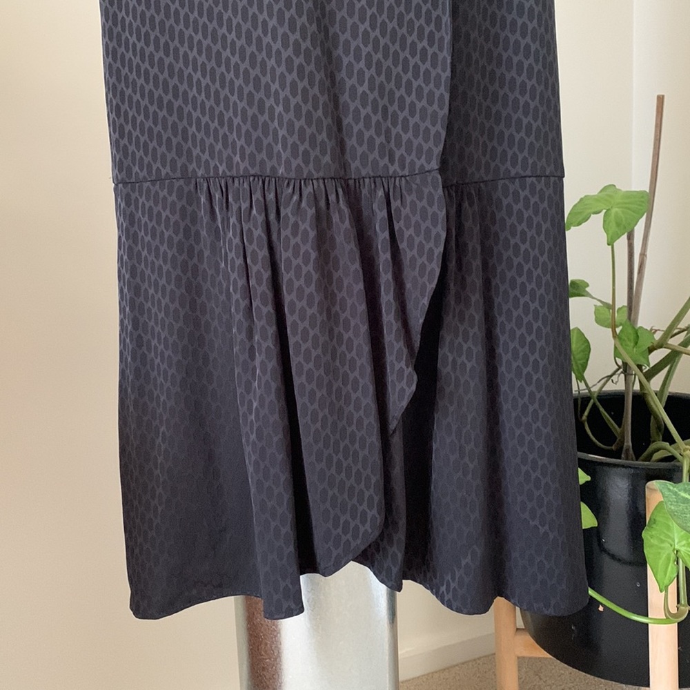 Jigsaw black midi wrap around dress - Picture 5 of 10